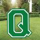 Festive Green Collegiate Letter (Q) Corrugated Plastic Yard Sign, 30in